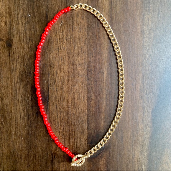 Red and Gold Chain Choker - Picture 4 of 4